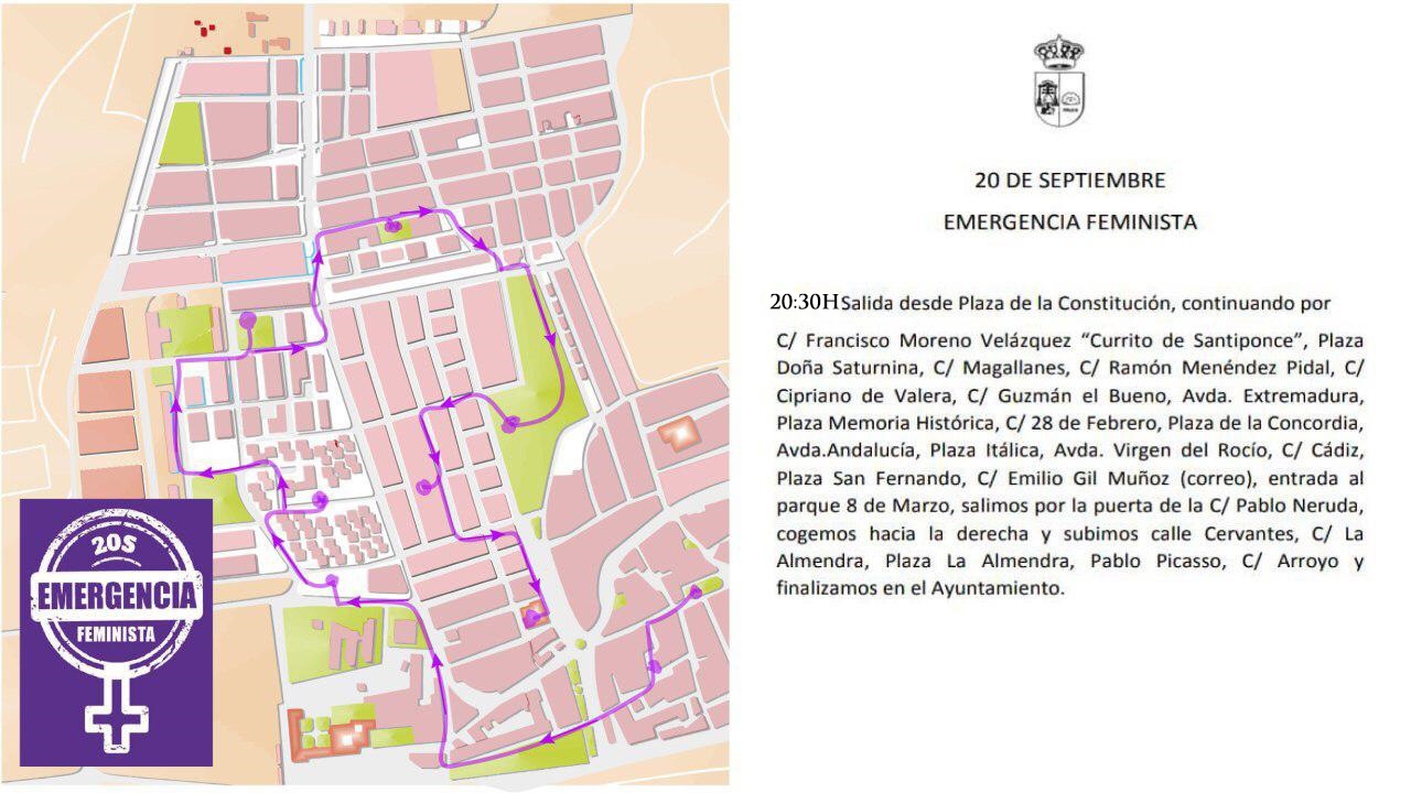 recorrido manifestacion violeta 18092019