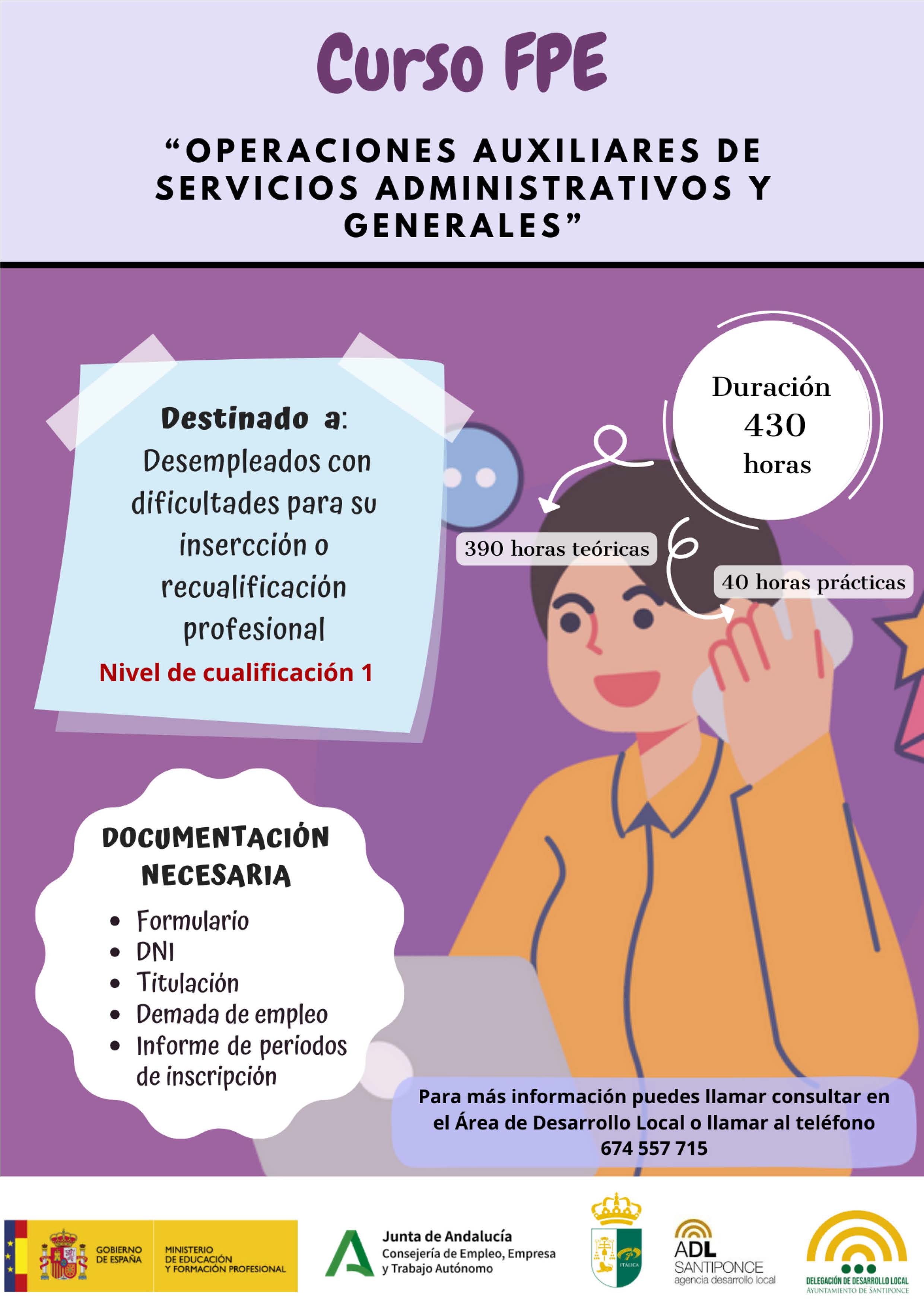 Curso FPE ¿Operaciones auxiliares de servicios administrativos