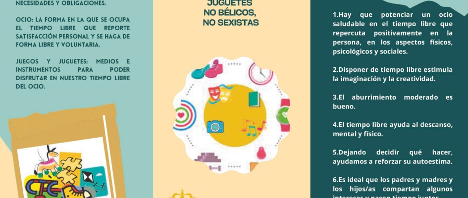 Tríptico Ocio y tiempo libre saludables y juegos y juguetes no bélicos, no sexistas_17062026